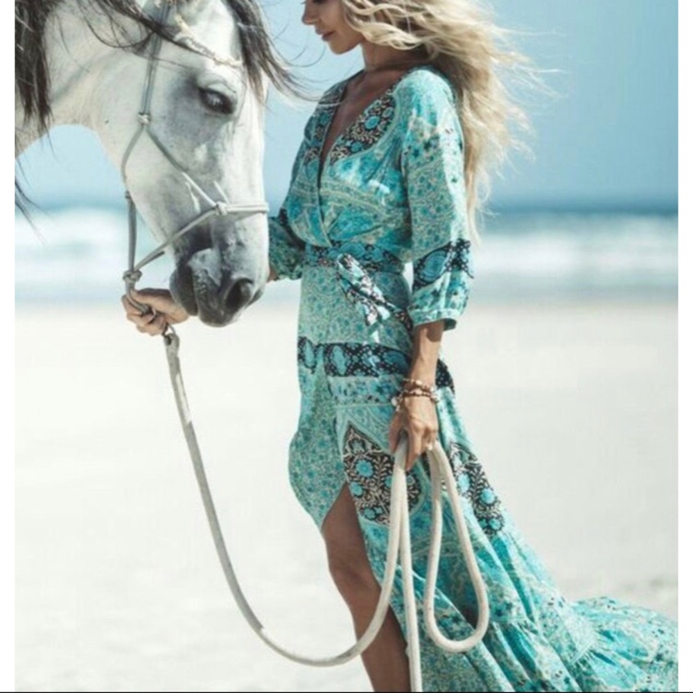 🦊✨Spell & the Gypsy Aloha Fox Wrap Dress, S✨🦊